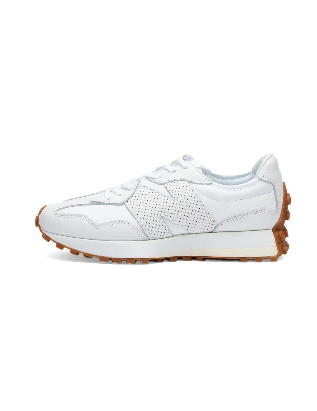 Zapatillas NB WS327LS blancas suela beige de mujer