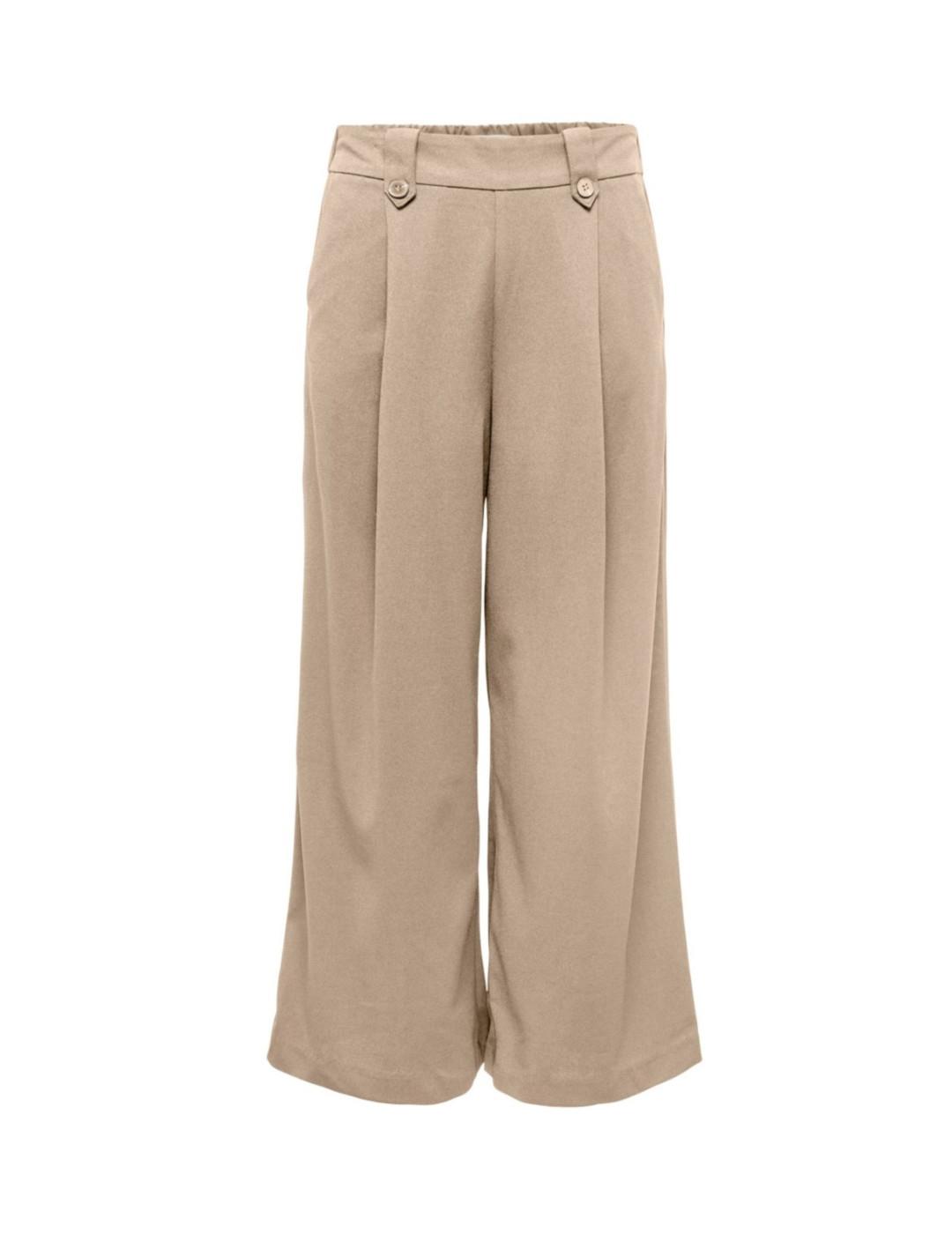 Pantalón culotte Only Klara color nude de mujer