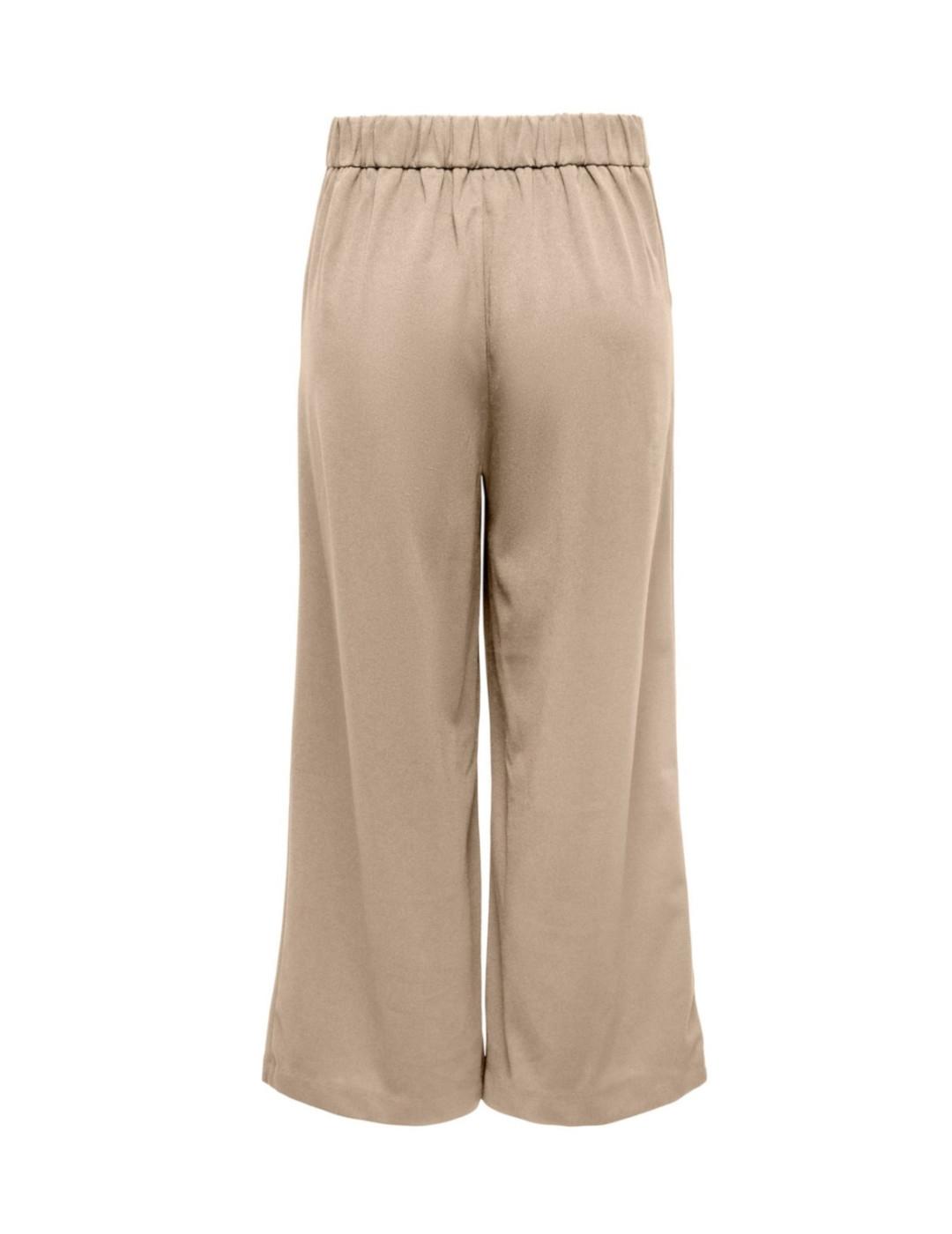 Pantalón culotte Only Klara color nude de mujer