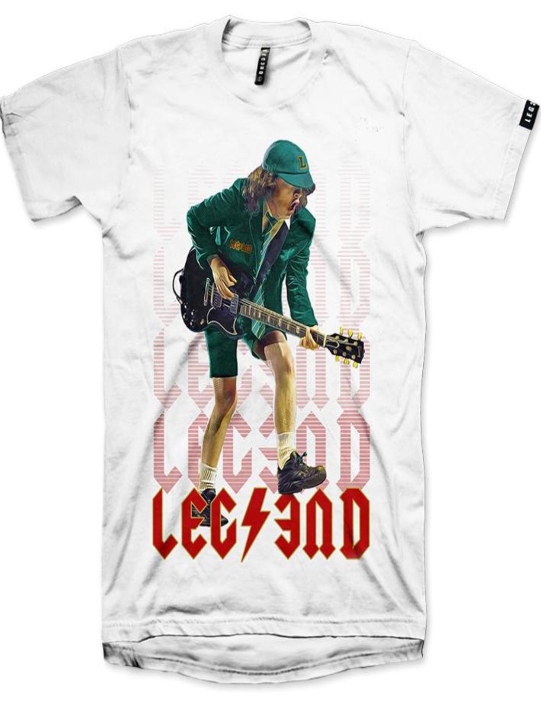 CAMISETA AC/DC BLANCA-V