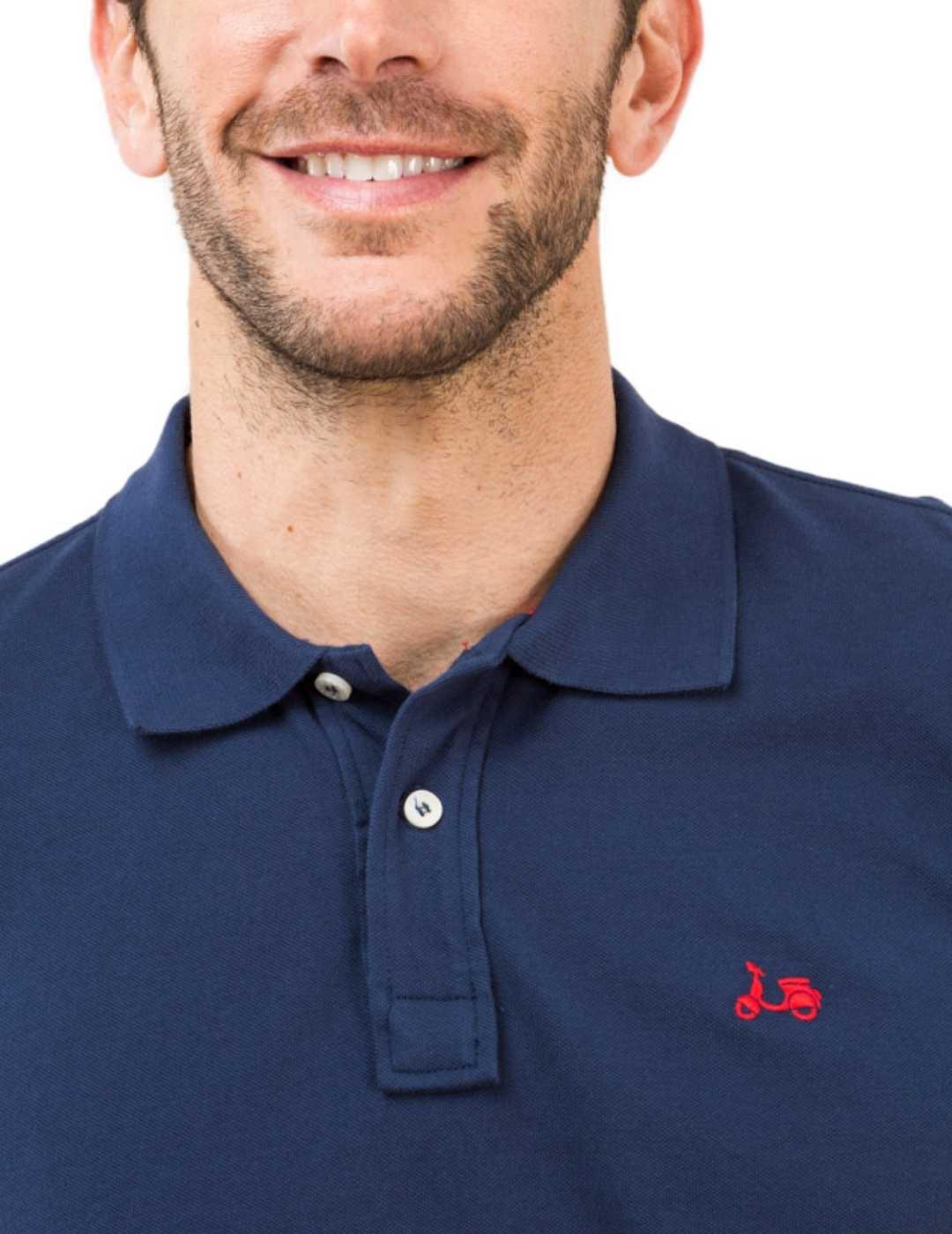 Polo Scotta logo moto marino manga corta para hombre
