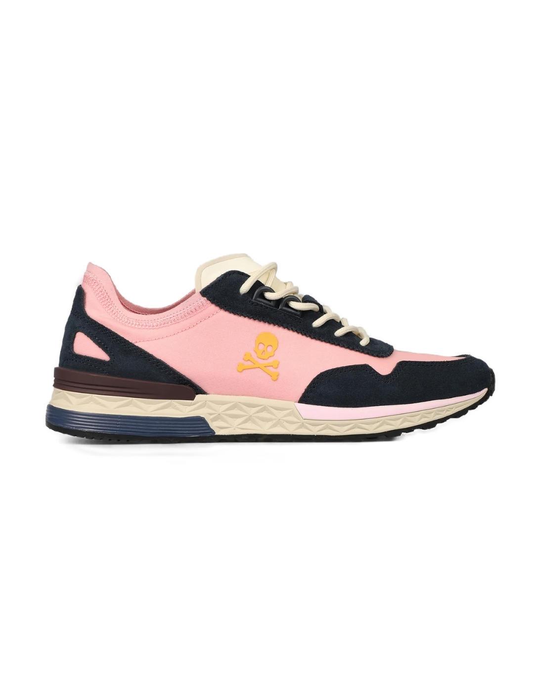 Zapatillas Scalpers Harry rosa/azul marino/amarillo de mujer