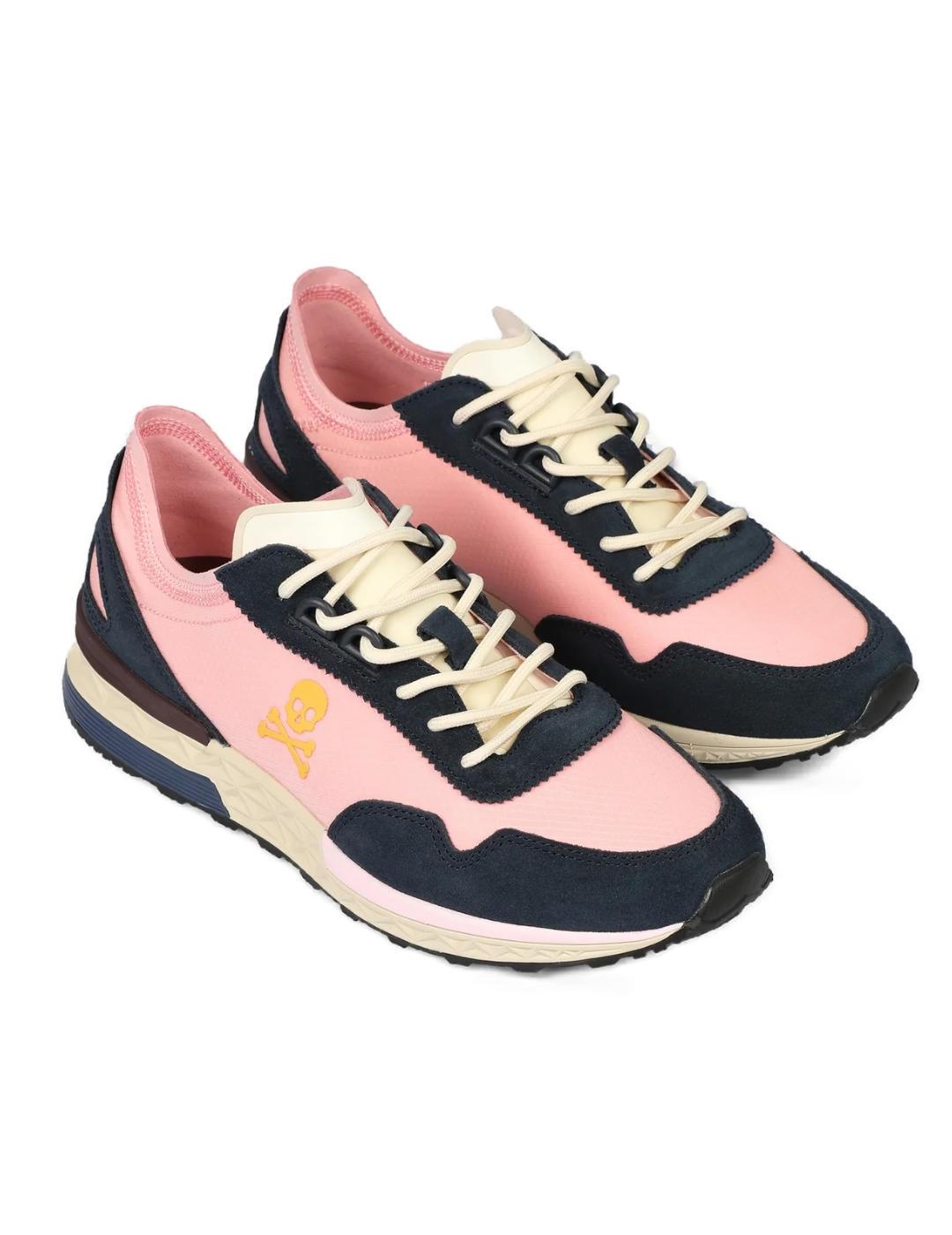 Zapatillas Scalpers Harry rosa/azul marino/amarillo de mujer
