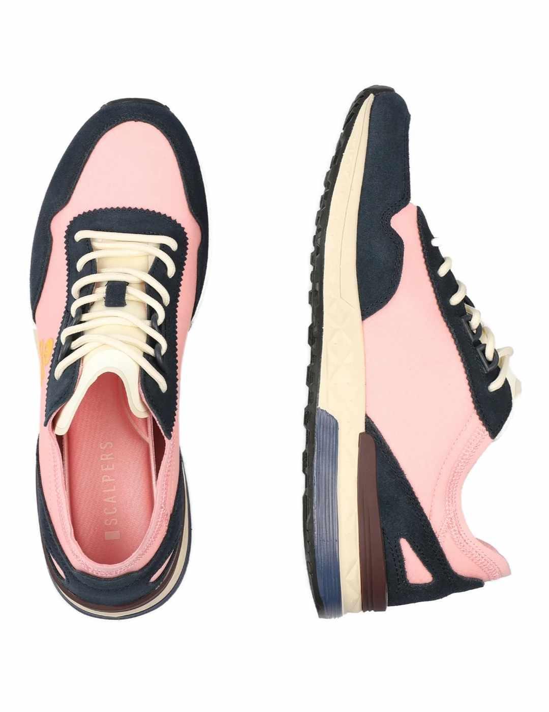 Zapatillas Scalpers Harry rosa/azul marino/amarillo de mujer