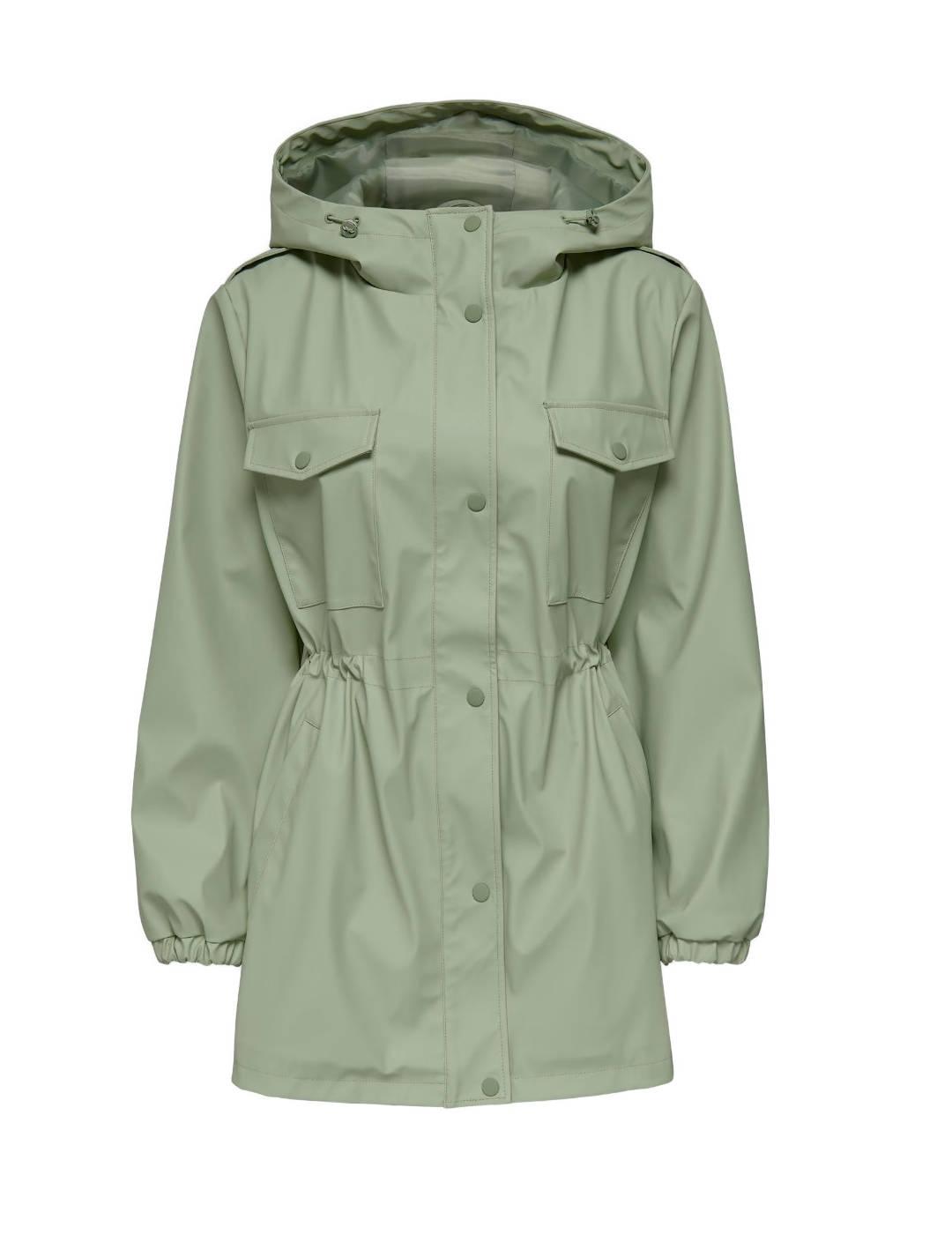 Parka Only Rene verde menta 3/4 para mujer