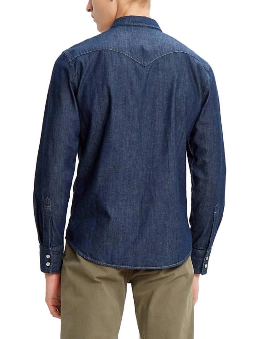 Camisa Levi´s vaquero azul oscuro de hombre con bolsillos