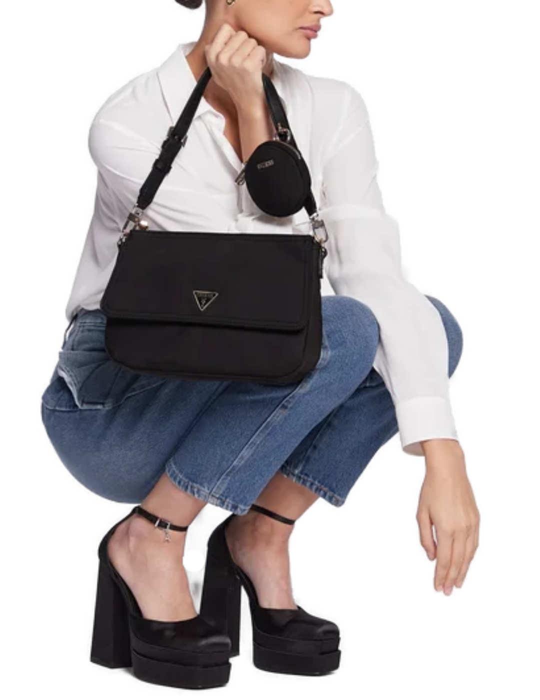 Bolso Guess Eco Gemma negro para mujer