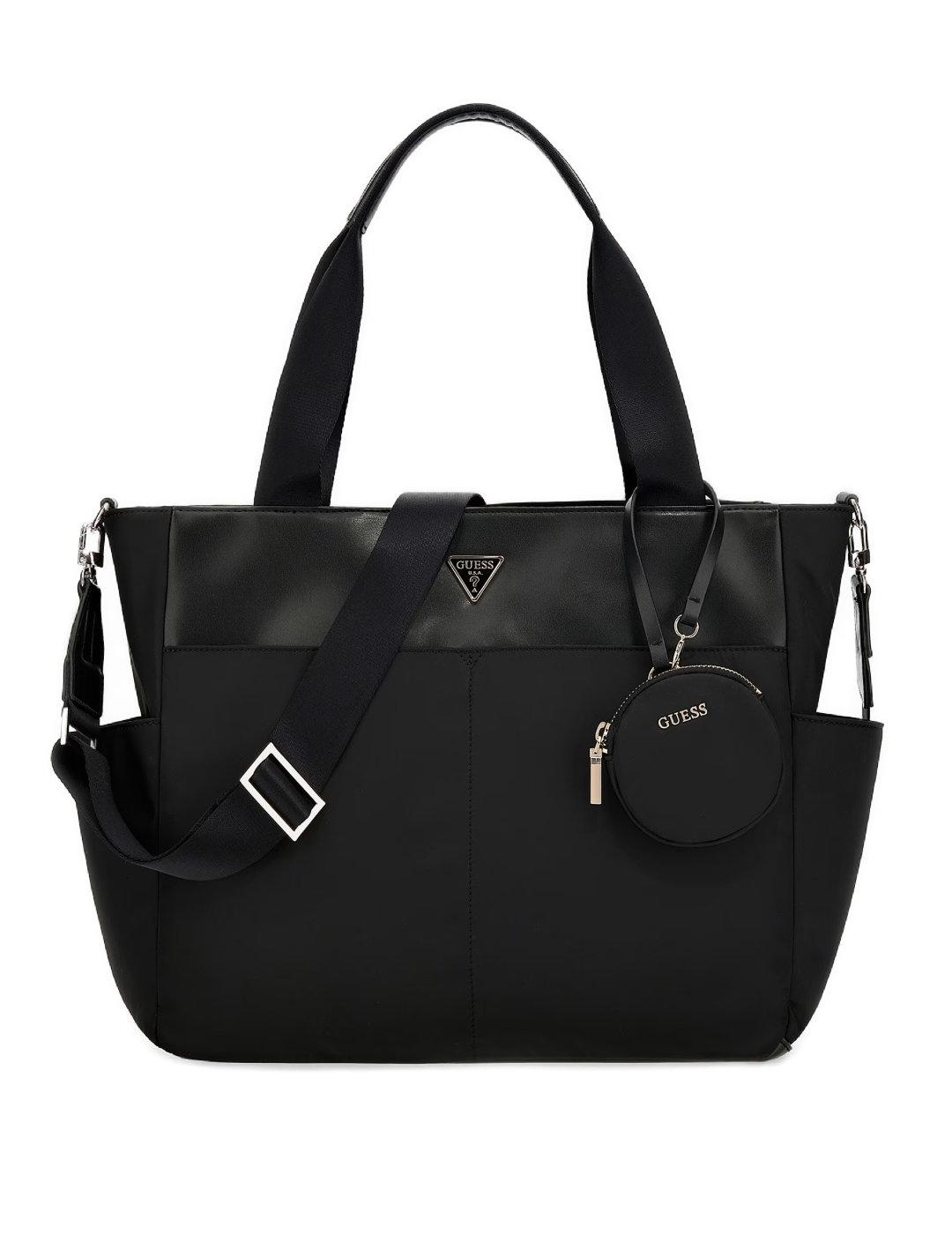 Bolso Guess Eco Gemma tote negro maleta para mujer