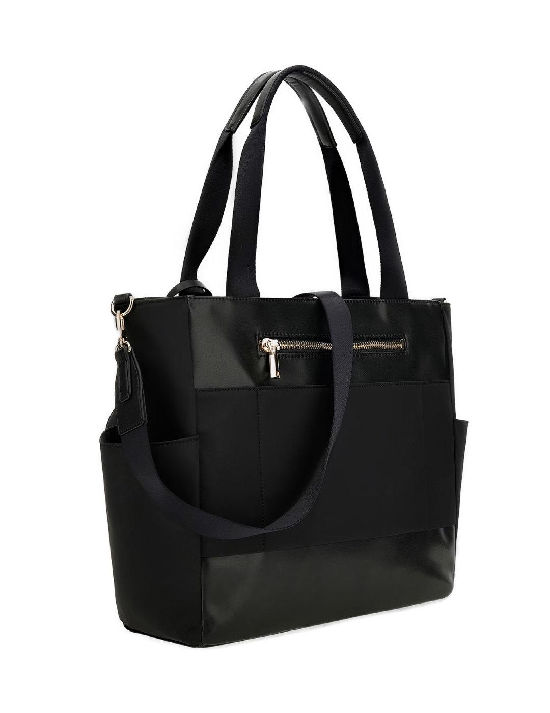 Bolso Guess Eco Gemma tote negro maleta para mujer