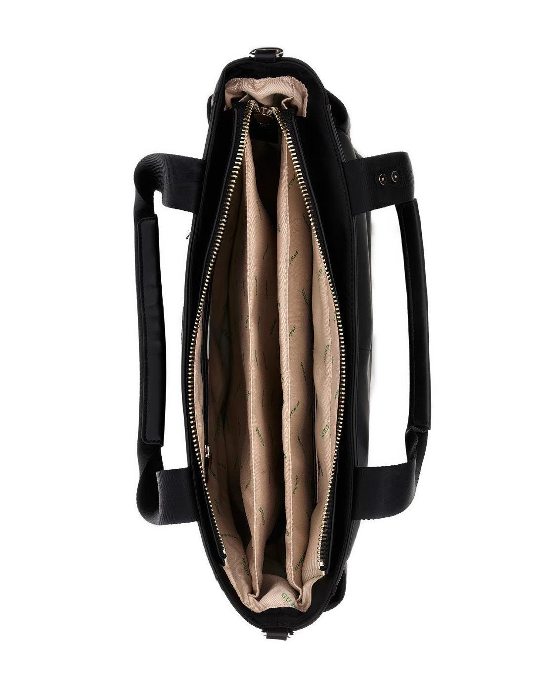 Bolso Guess Eco Gemma tote negro maleta para mujer