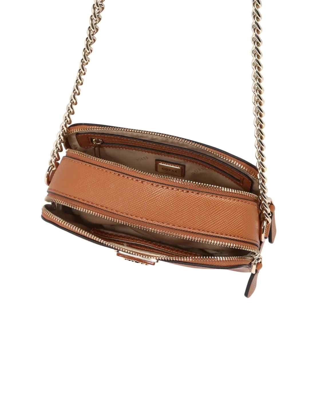 Bolso pequeño Guess Noelle camel para mujer