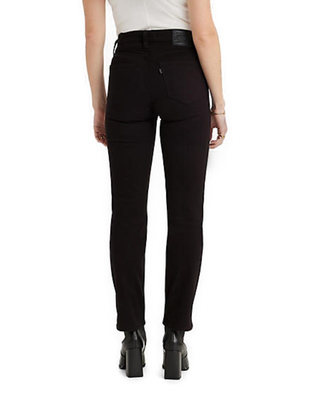 Pantalón vaquero Levi´s 724 slim straight negro de mujer