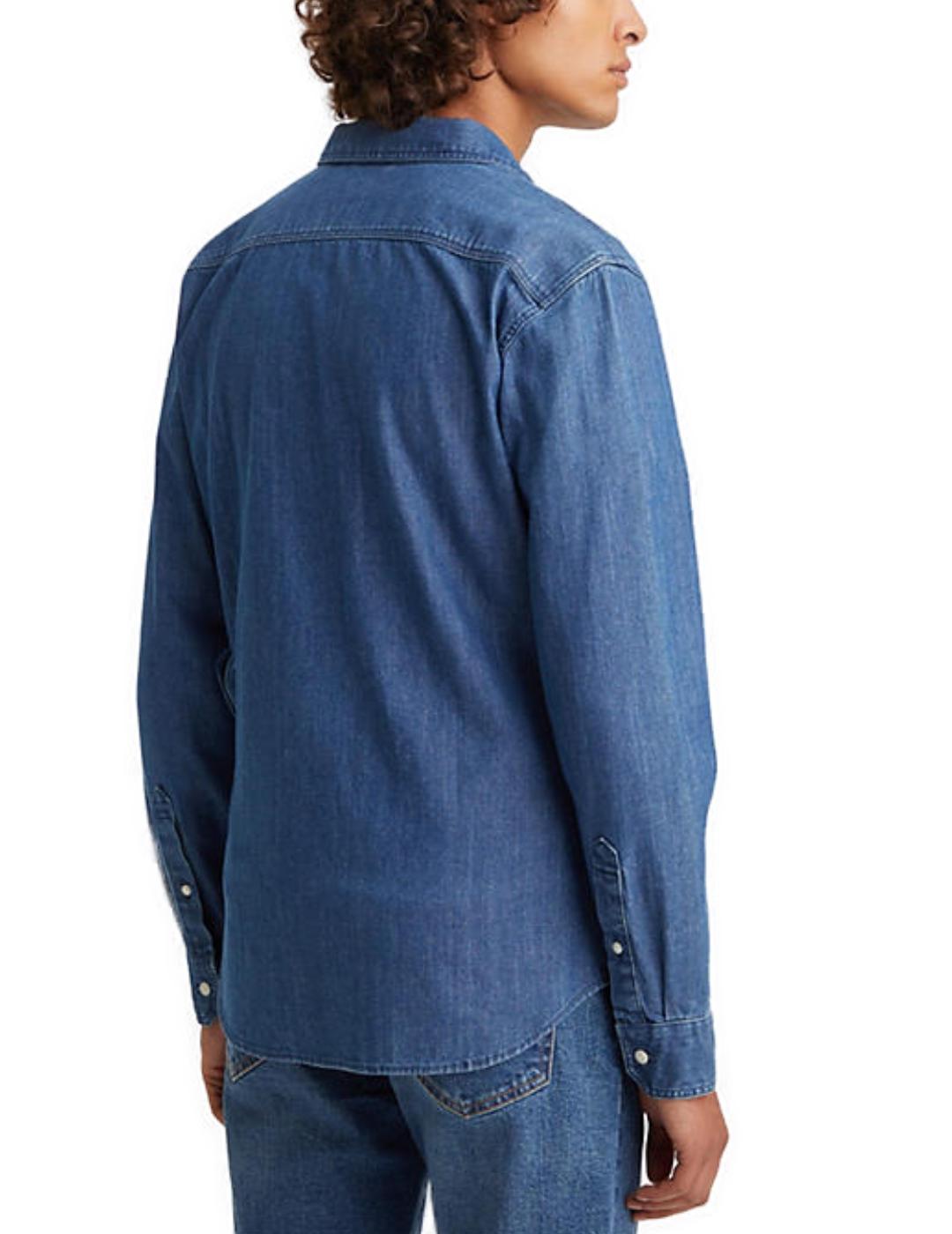 Camisa manga larga Levi´s vaquera azul medio de hombre