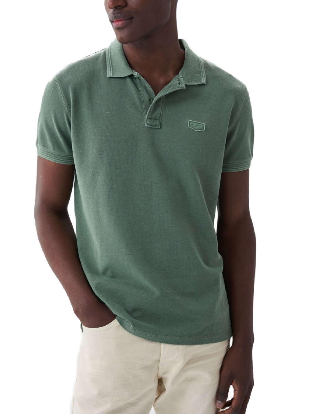 Polo Salsa verde menta manga corta para hombre