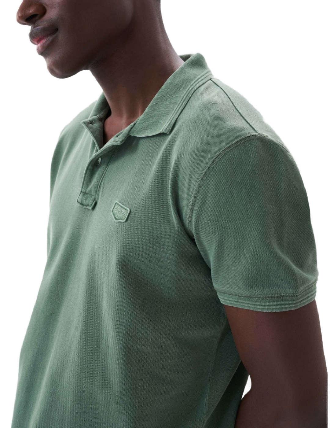 Polo Salsa verde menta manga corta para hombre