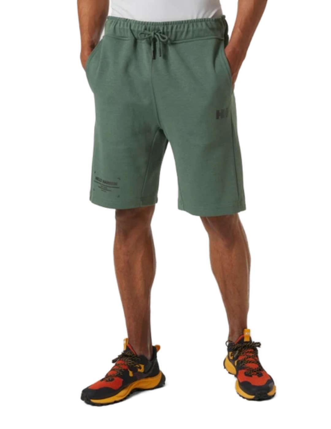 Pantalón corto Helly Hansen Sweat verde para hombre