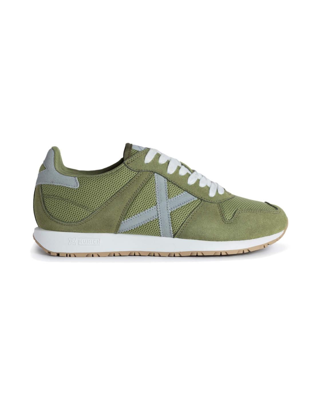 Zapatillas Munich Massana verde claro retro de hombre