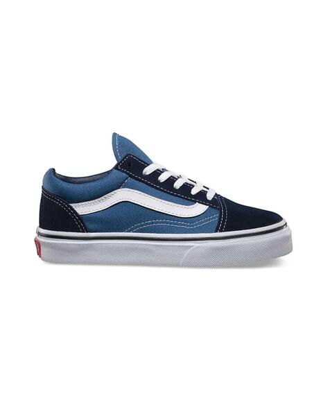 Verde Por encima de la cabeza y el hombro puntada Zapatillas Vans Old Skool azules/negras unisex