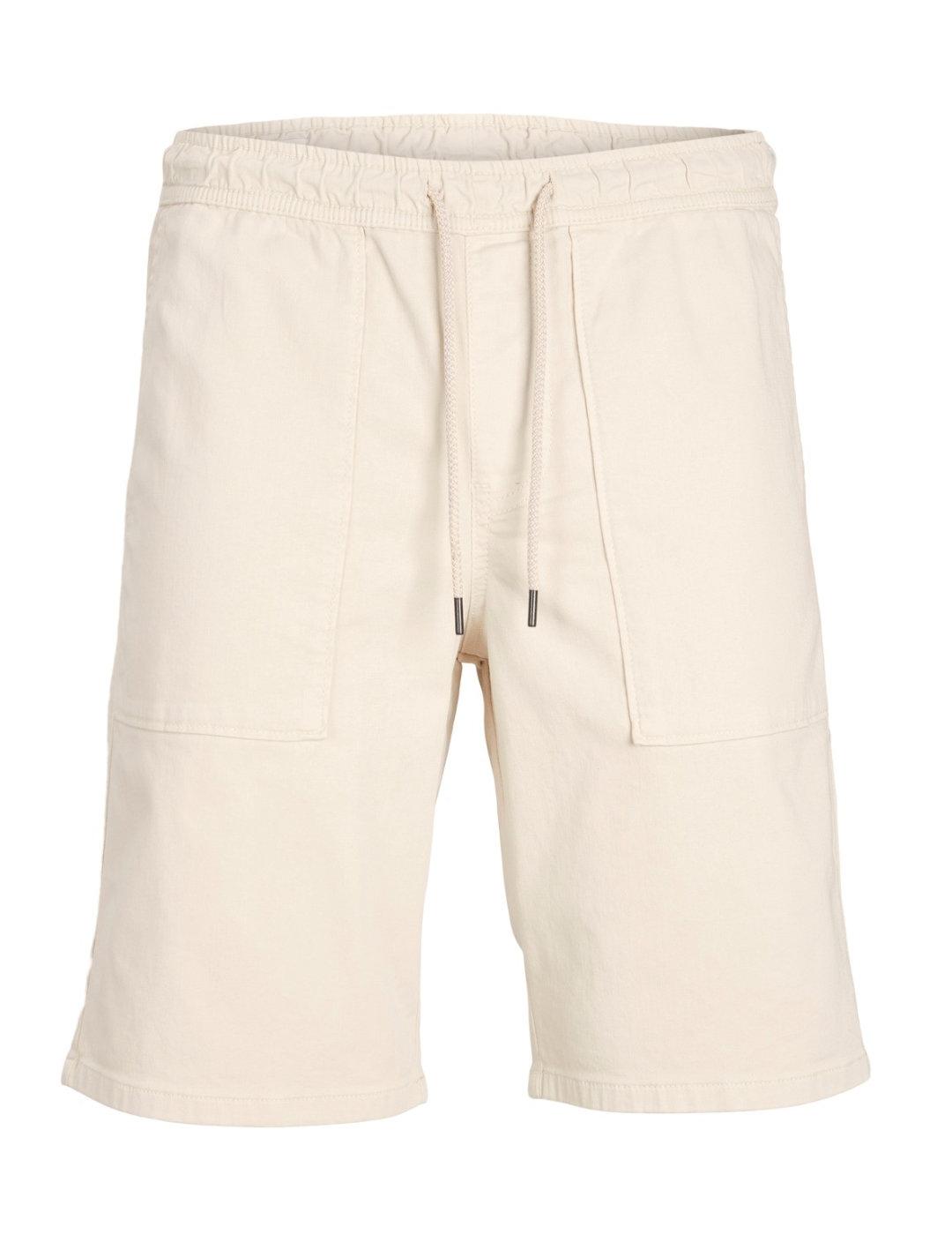 Bermuda Jack&Jones Lewis beige corte regular para hombre