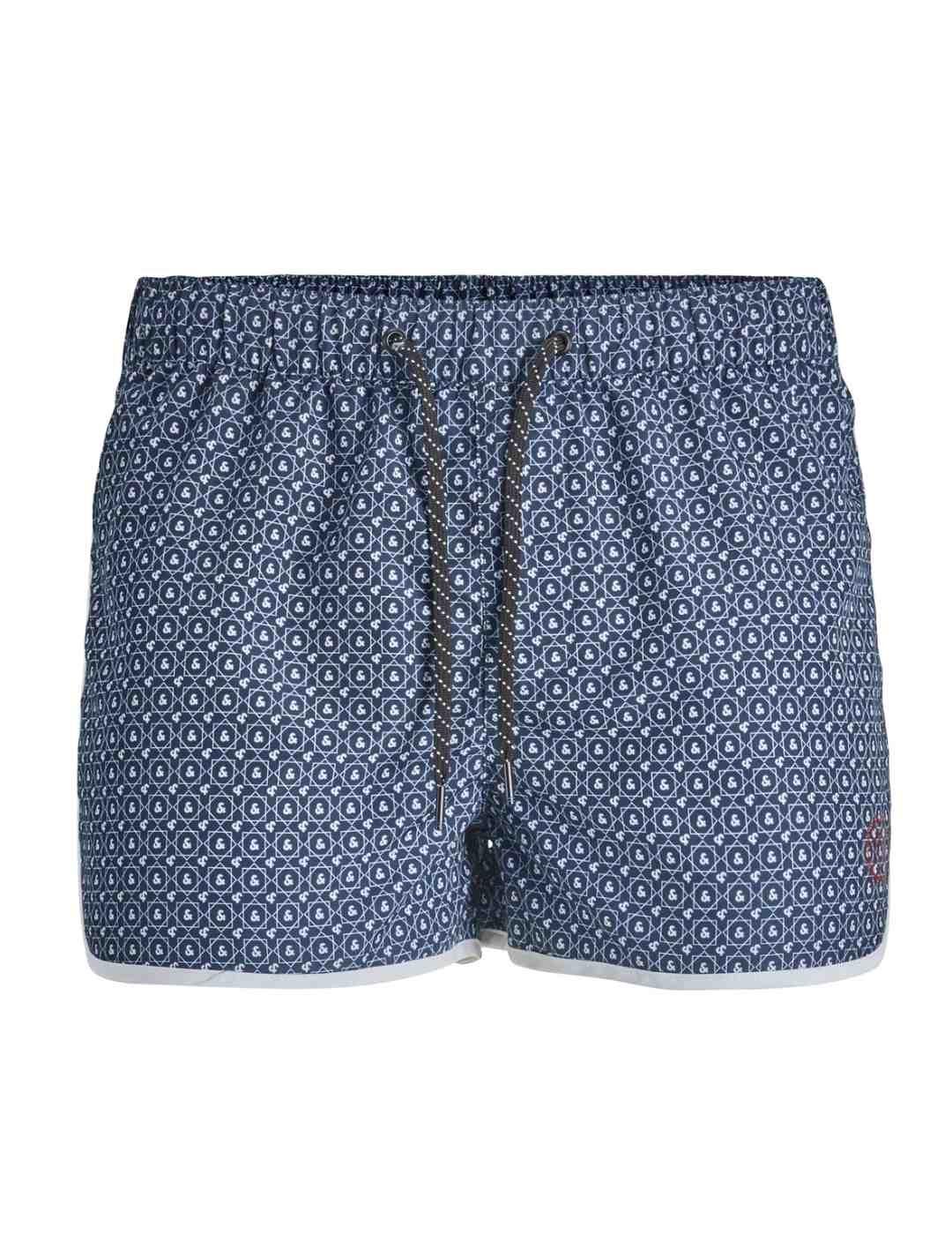 Bañador Jack&Jones Cuba azul marino estampado para hombre