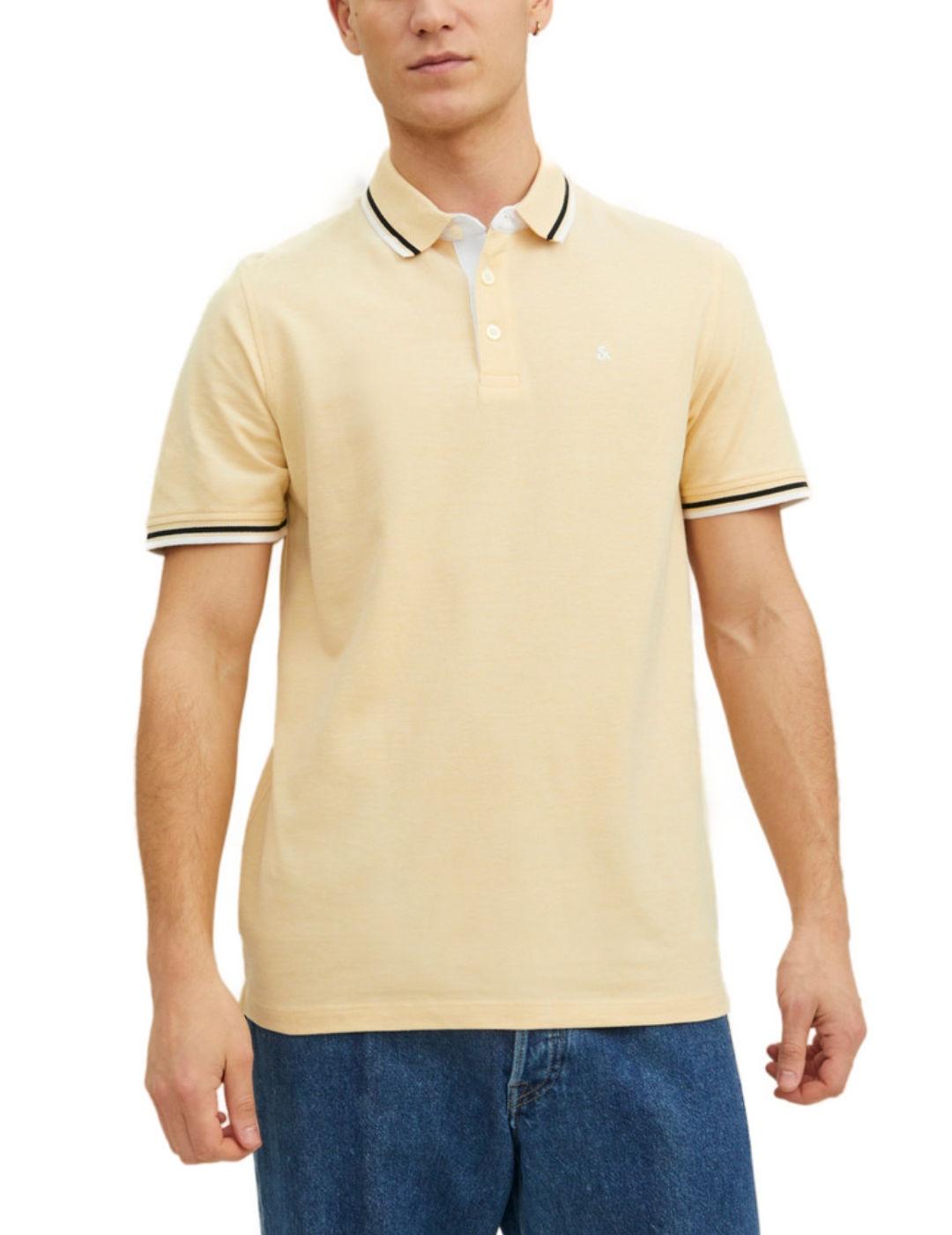 Polo Jack&Jones Paulos amarillo manga corta para hombre