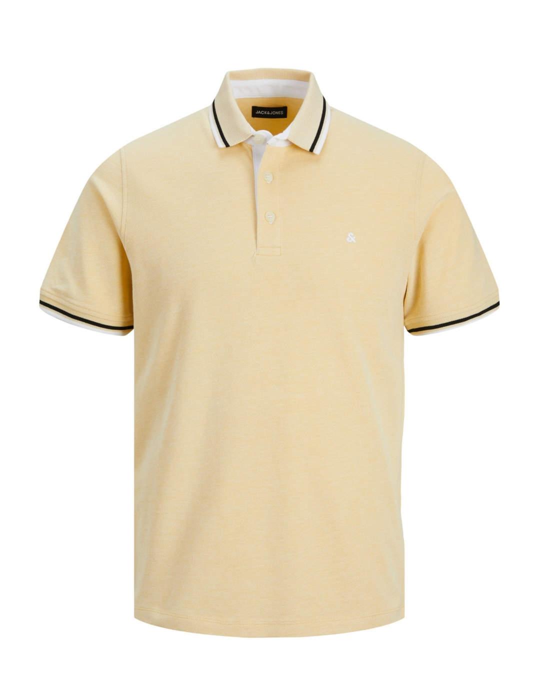 Polo Jack&Jones Paulos amarillo manga corta para hombre