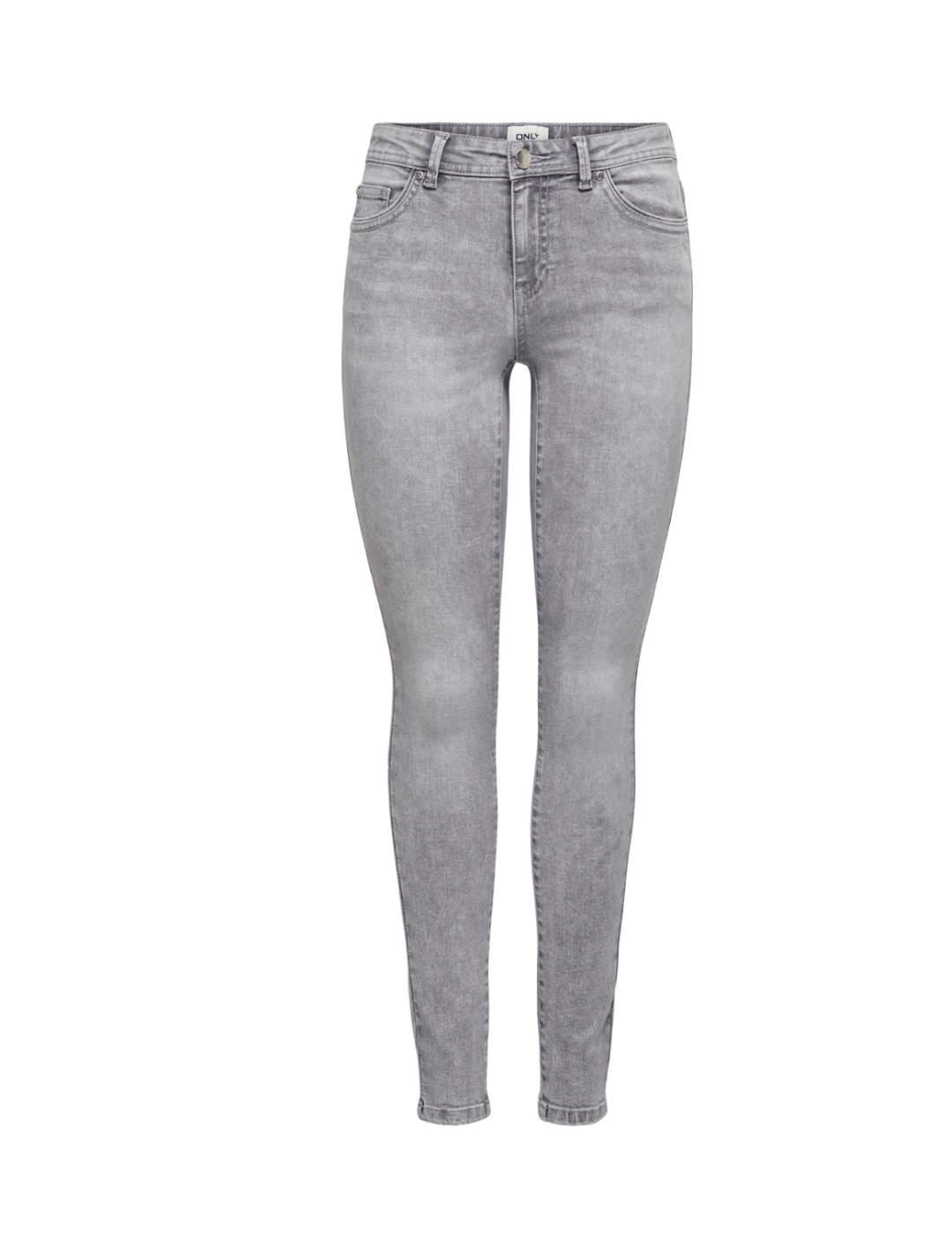 Vaquero Only Wauw Skinny gris jaspeado para mujer