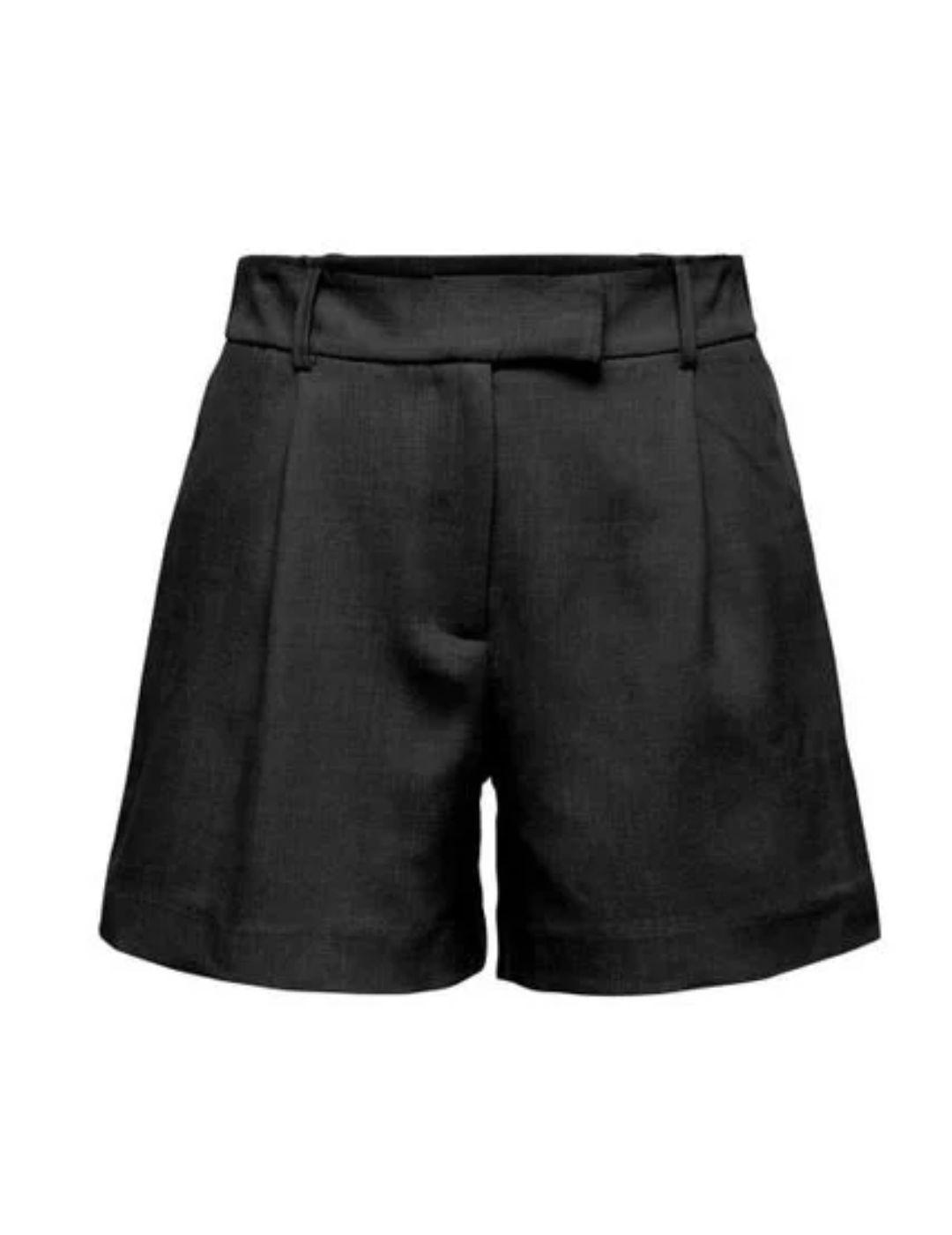 Shorts corto Only de pinzas color negro para mujer