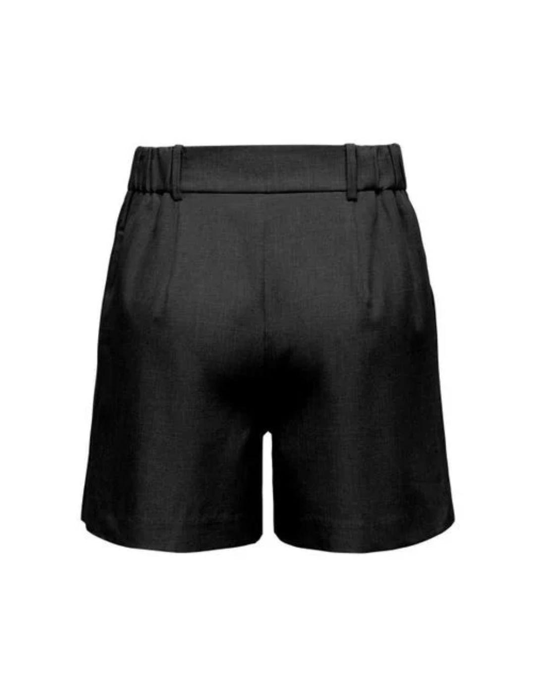 Shorts corto Only de pinzas color negro para mujer