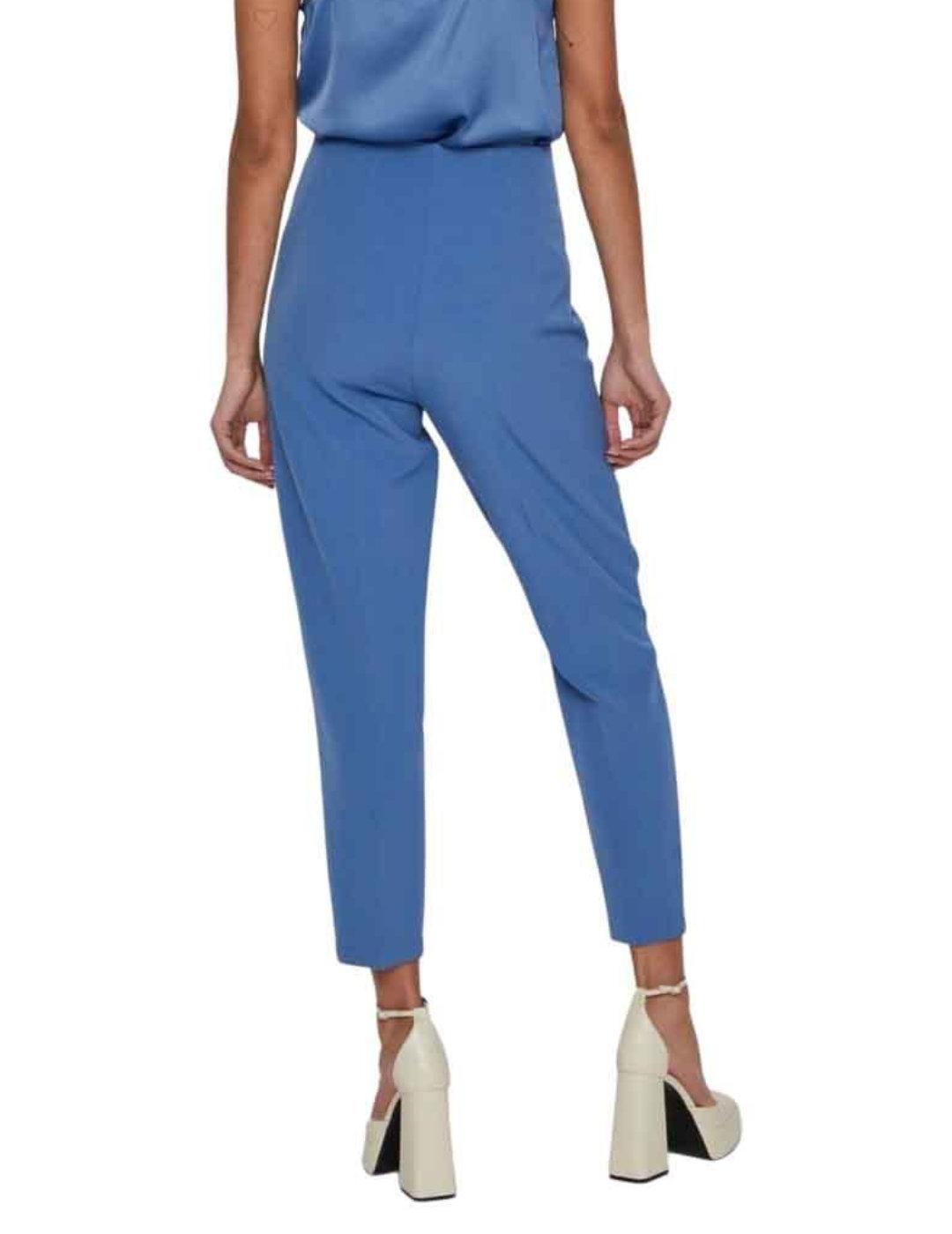 Pantalón de vestir Vila Gula azulón para mujer