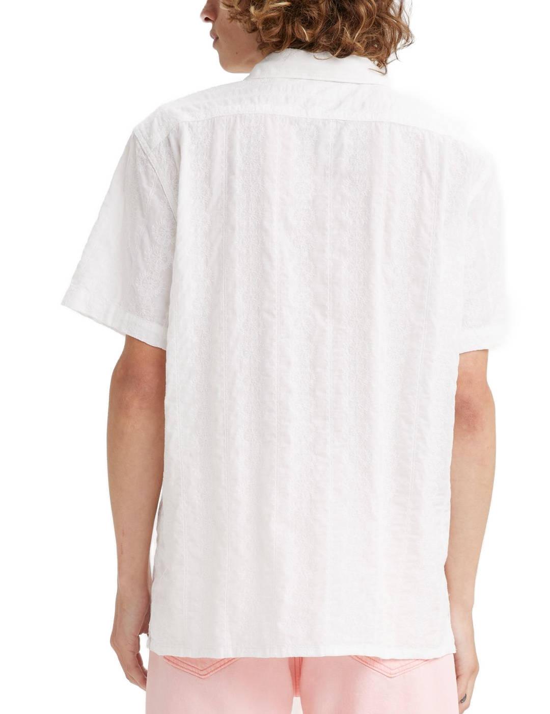 Camisa Levi´s manga corta blanca troquelada de hombre