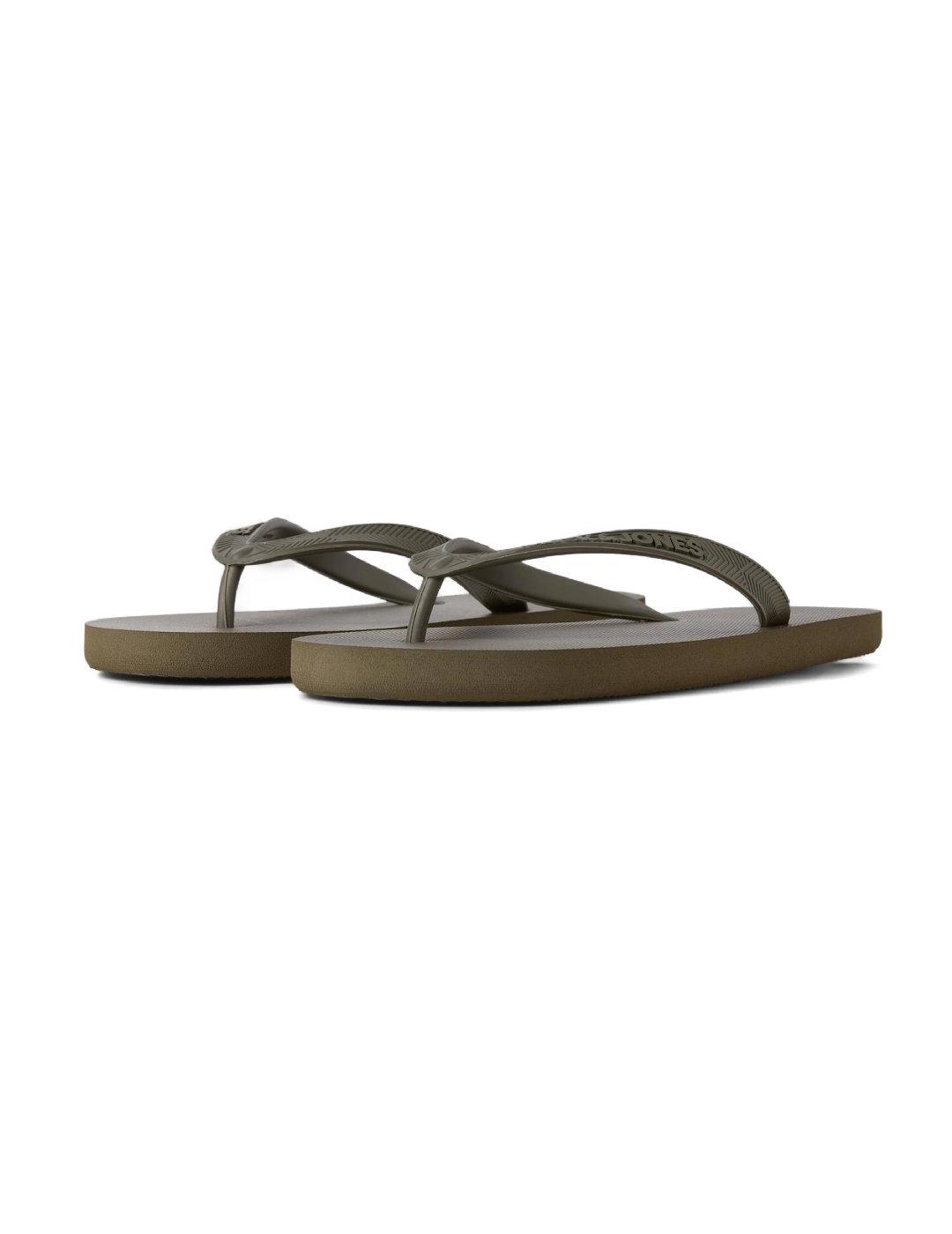 Chancla Jack&jones flip flop oliva para hombre