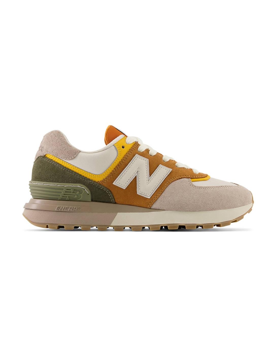 Zapatillas New Balance U574LGBT beige/verde/mostaza  hombre