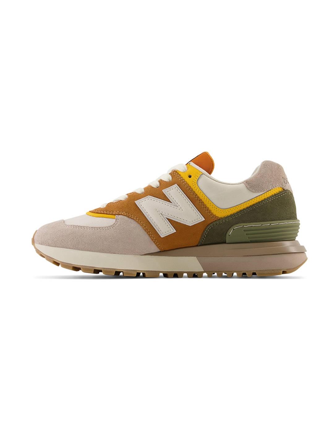 Zapatillas New Balance U574LGBT beige/verde/mostaza  hombre