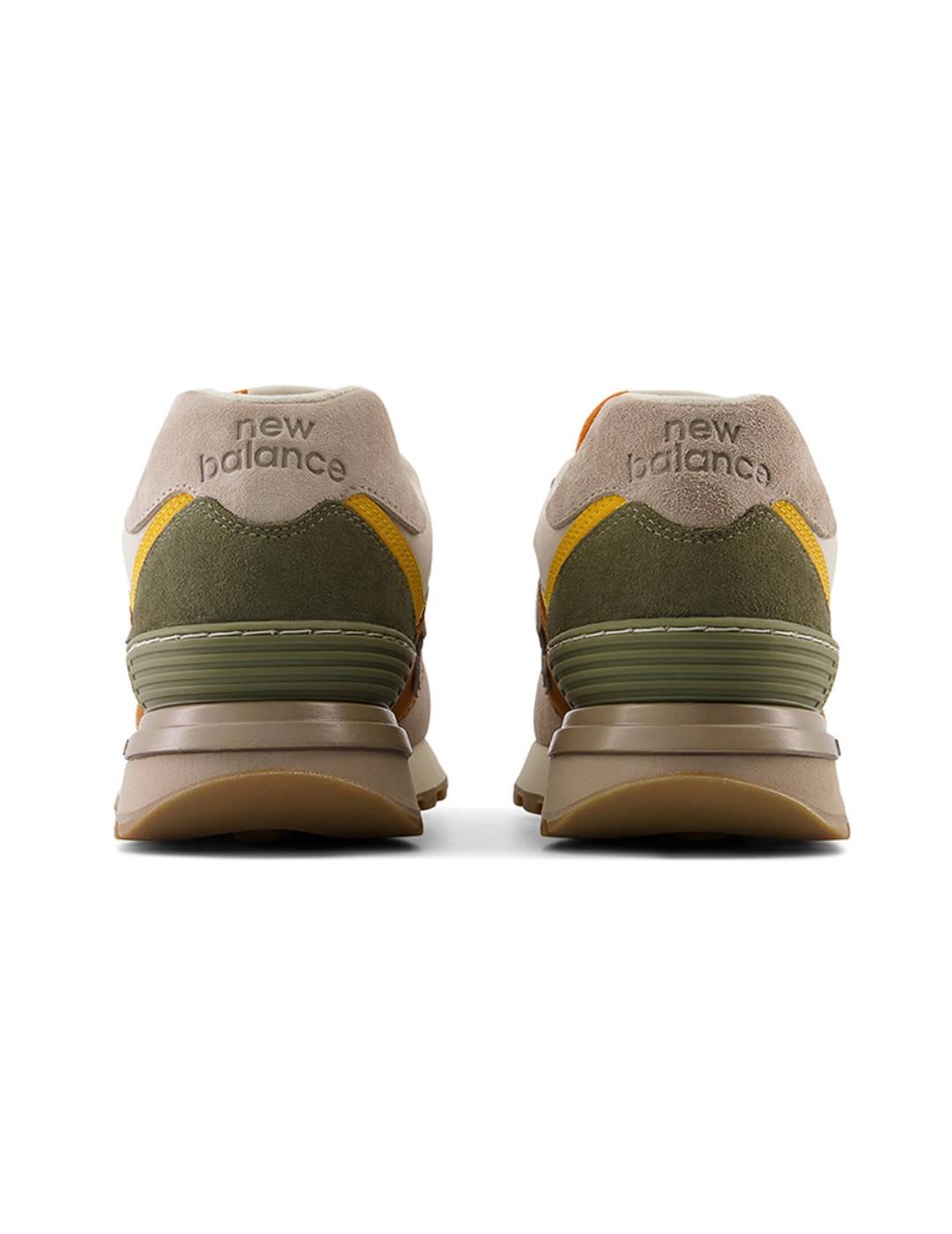 Zapatillas New Balance U574LGBT beige/verde/mostaza  hombre
