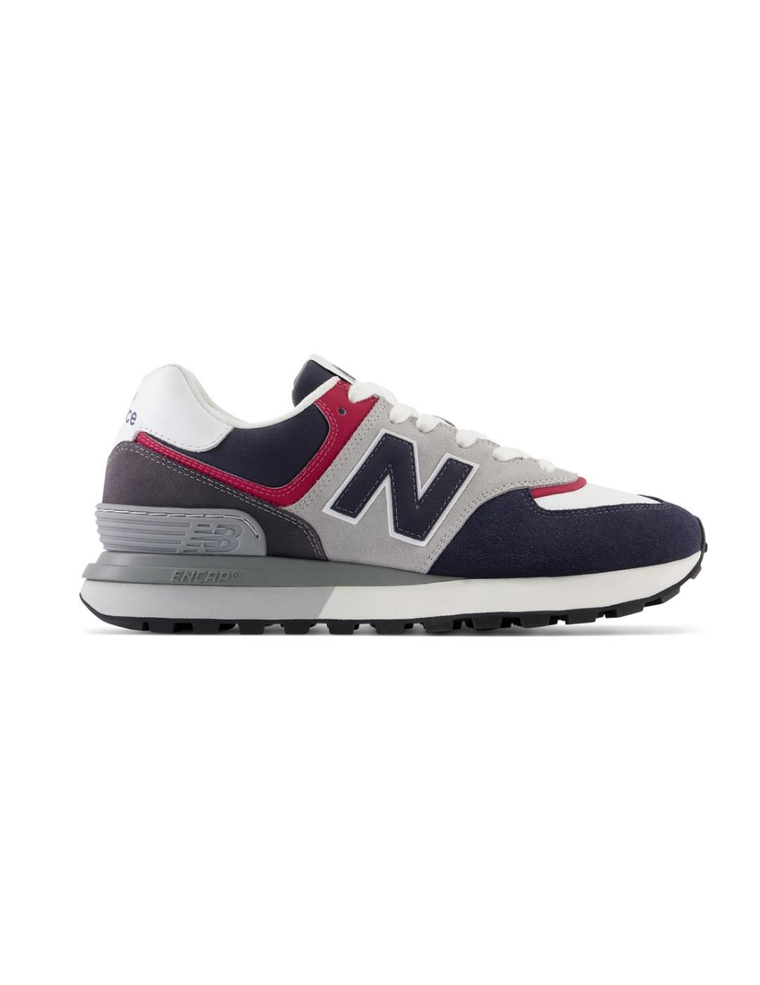 Zapatillas New Balance U574LGGZ gris/roja/marino para hombre