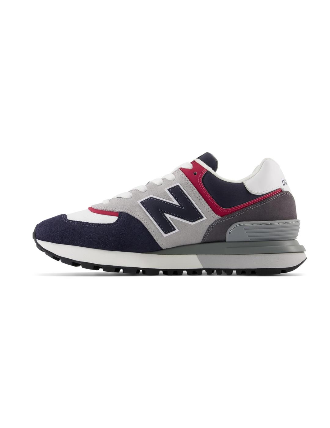 Zapatillas New Balance U574LGGZ gris/roja/marino para hombre