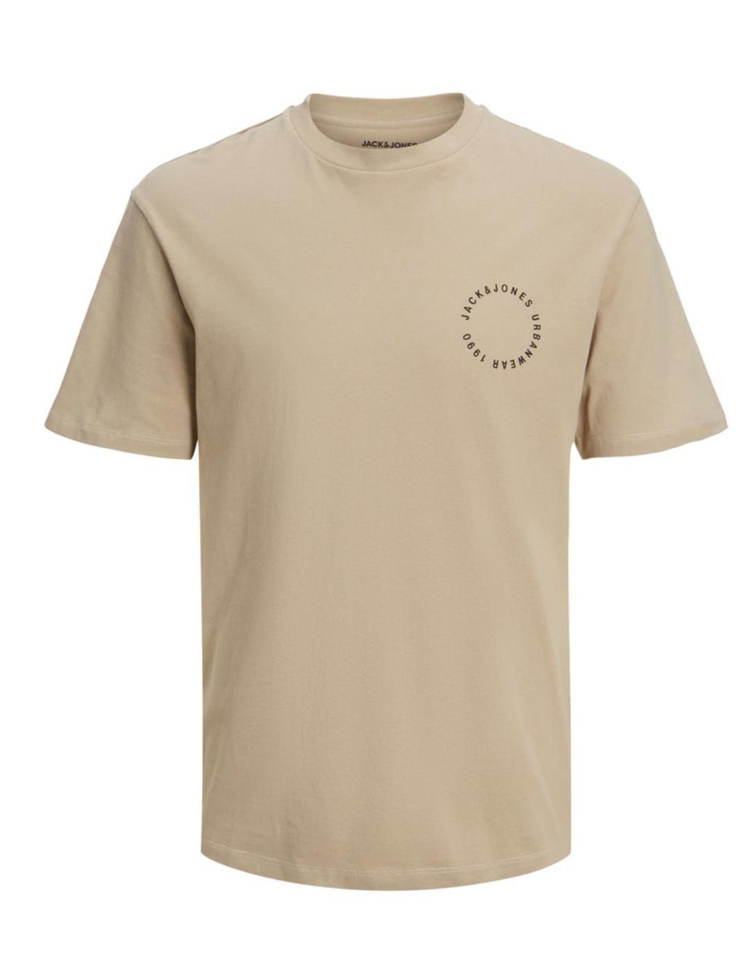 Camiseta Jack&Jones Sunset beige manga corta para hombre