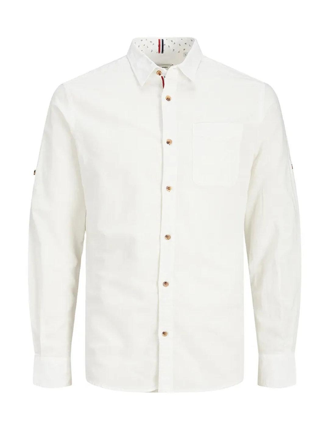 Camisa Jack&Jones Summer blanca de lino para hombre