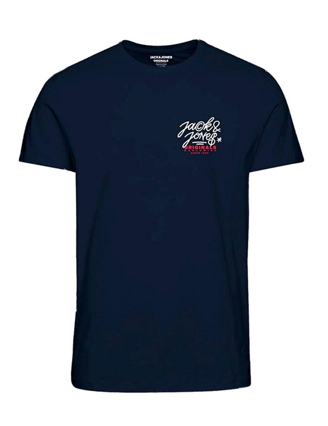 Camiseta Jack&Jones de manga corta azul marino de hombre