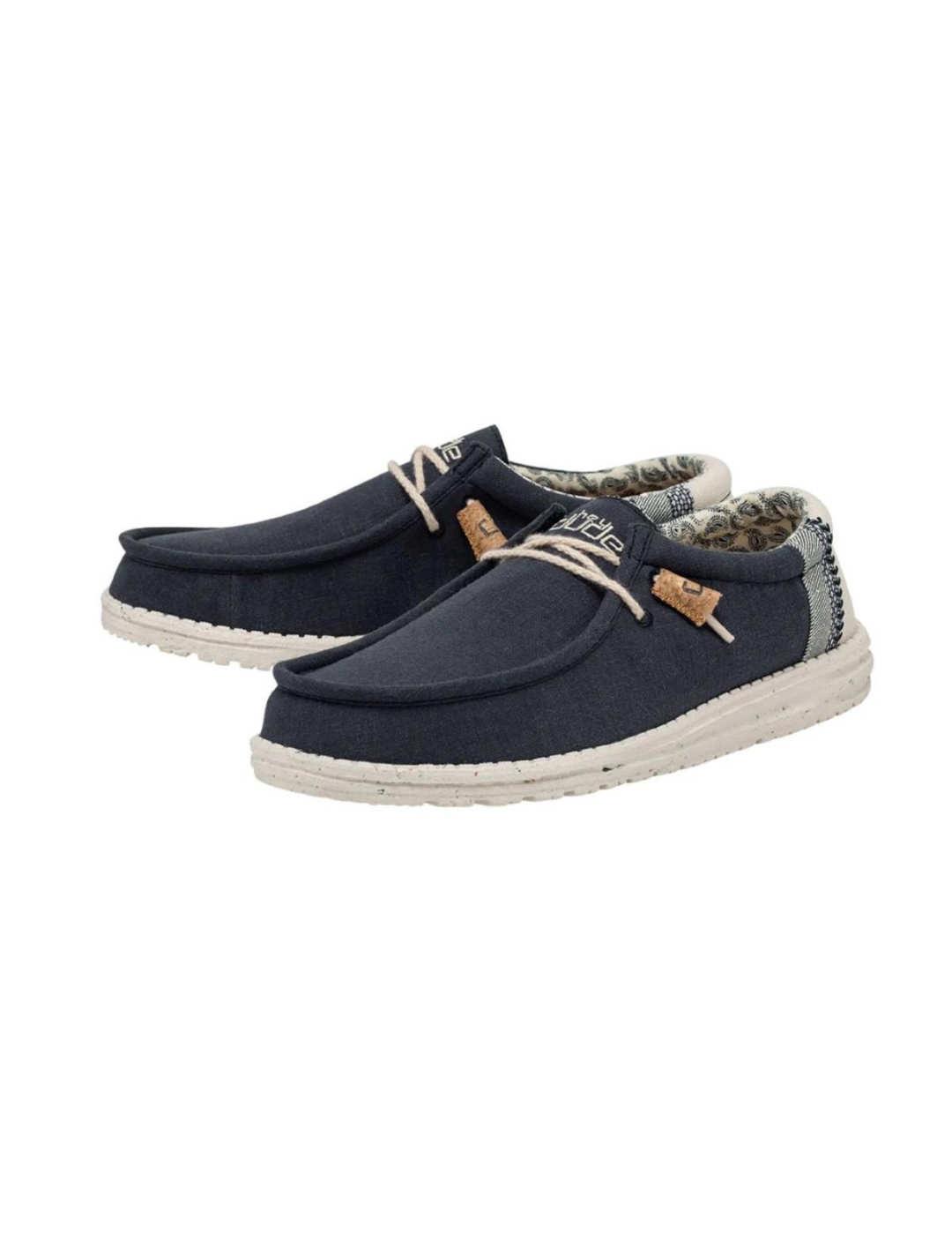 Mocasines HeyDude azul marino para hombre