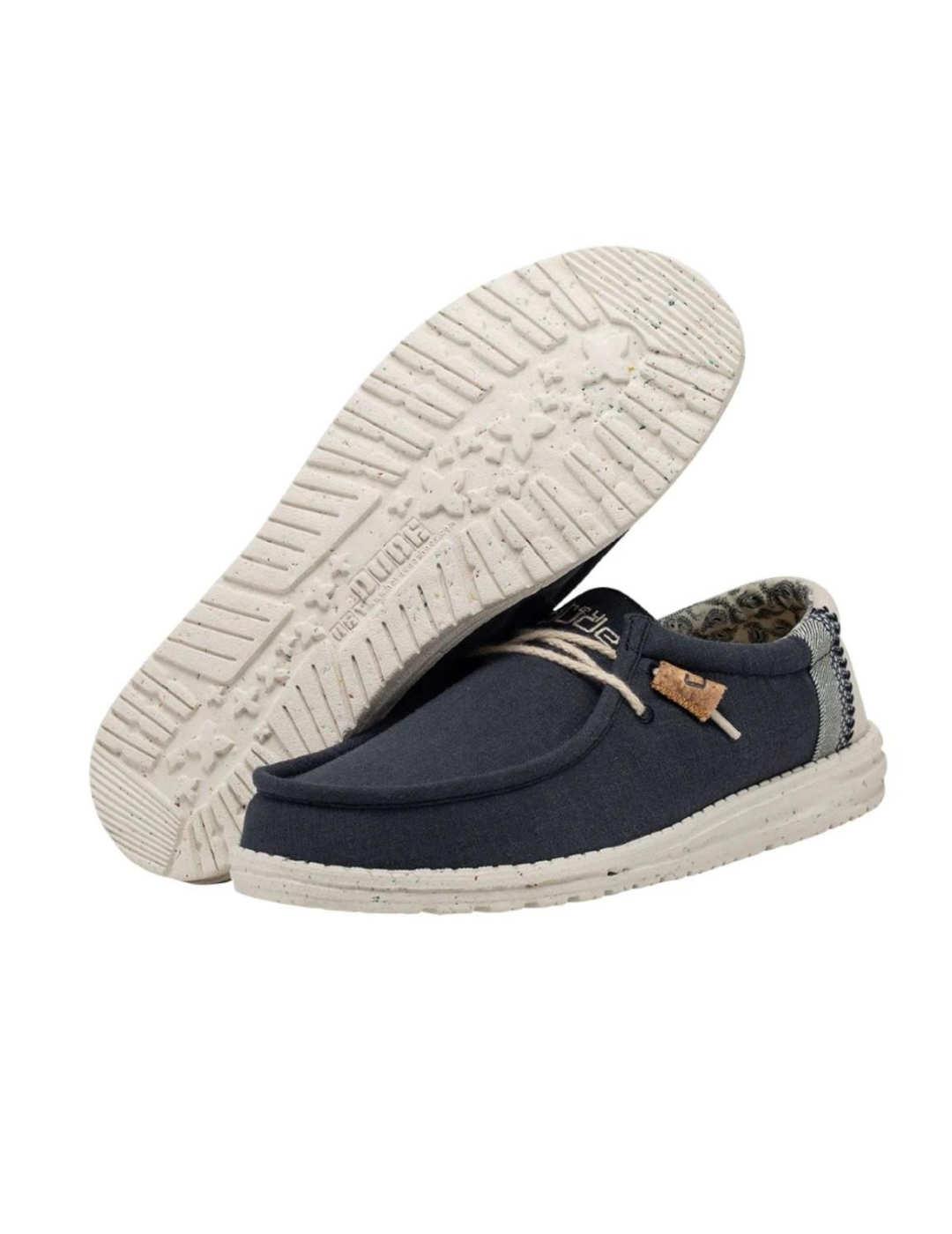 Mocasines HeyDude azul marino para hombre