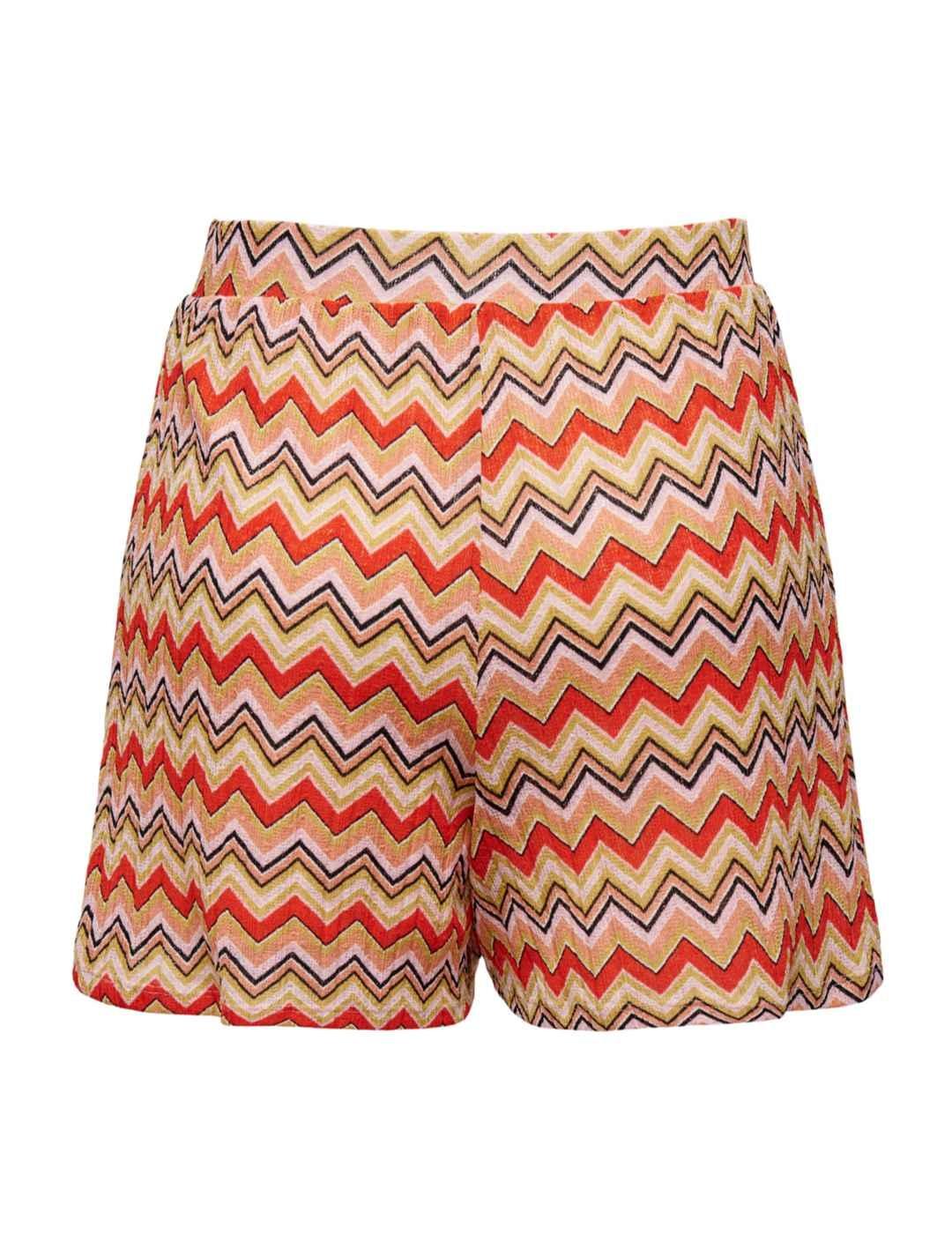 Shorts Only Boho zigzag multicolor de mujer
