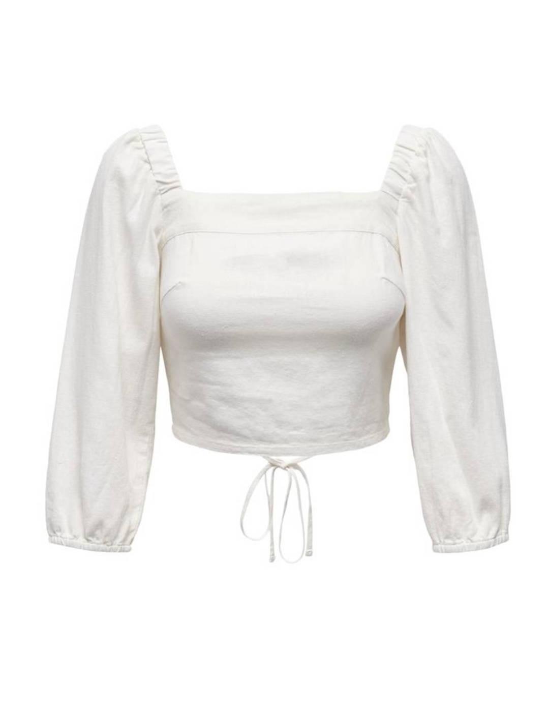 Top Only Caro blanco abullonado de mujer