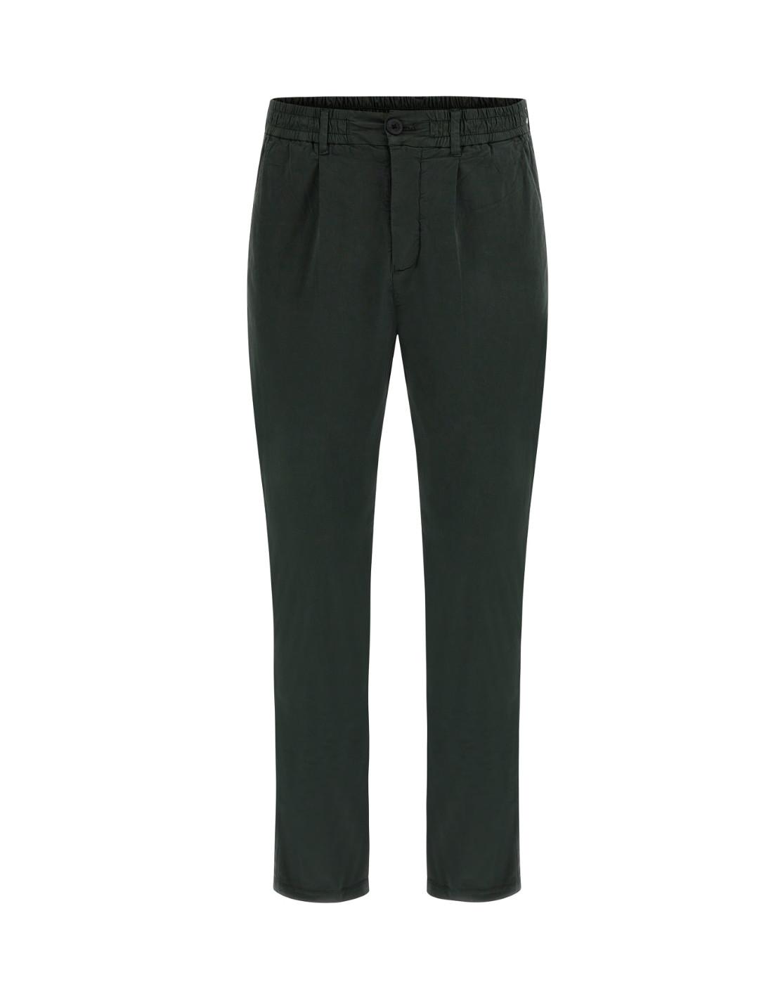 Pantalon Guess Henry verde oscuro de tela para hombre