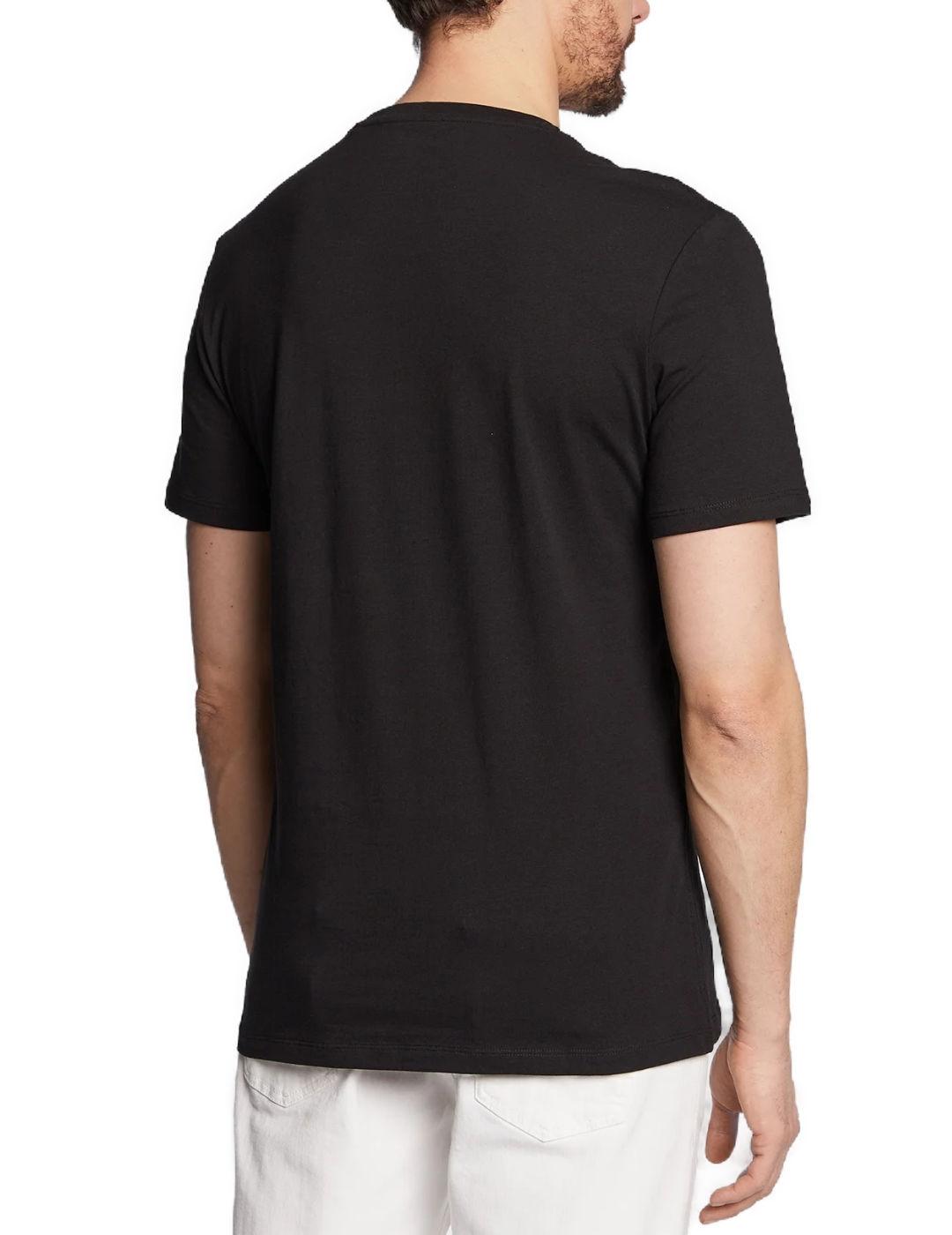 Camiseta Guess Shiny negro manga corta para hombre