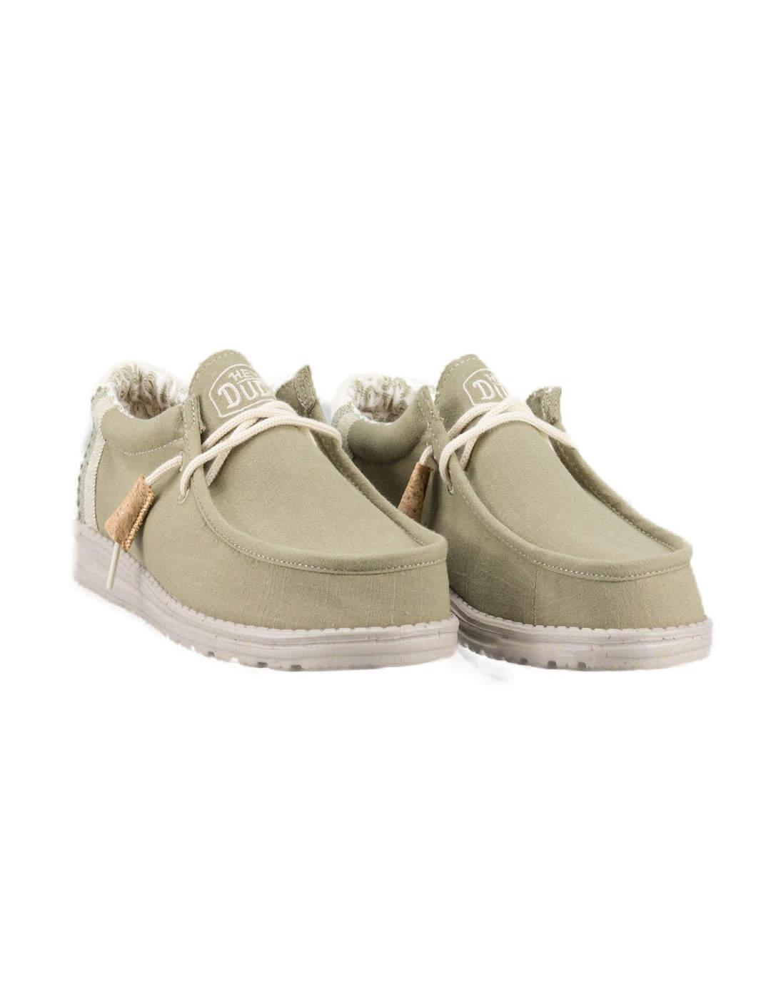 Mocasines HeyDude verdes extra ligeros para hombre