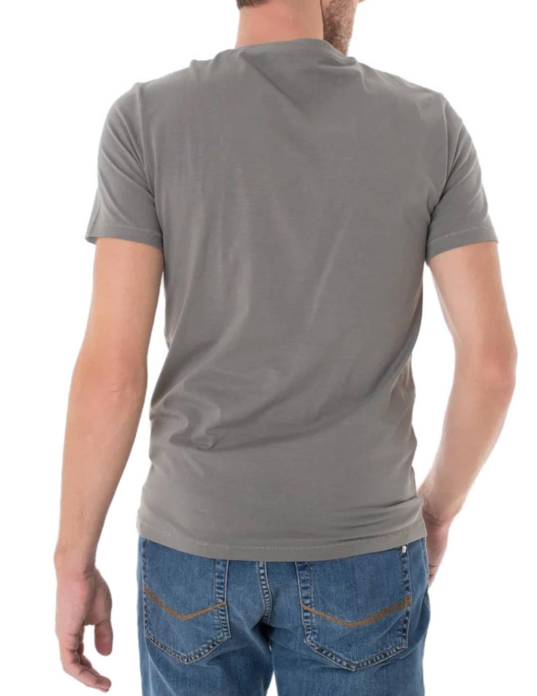 Camiseta Guess Ermak gris claro de manga corta para hombre