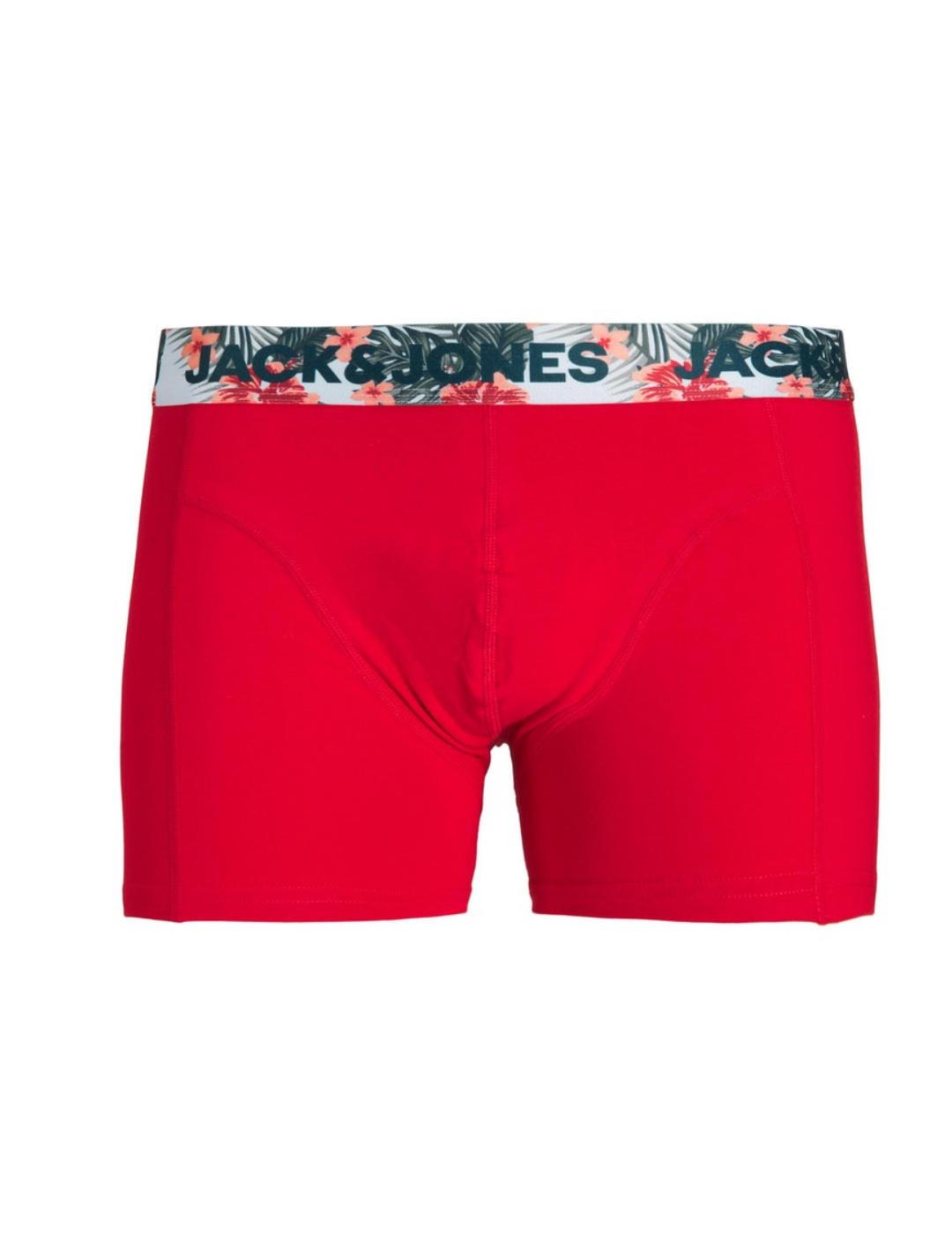 Pack de 3 íntimo Jack&Jones rojo/verde/marino para hombre