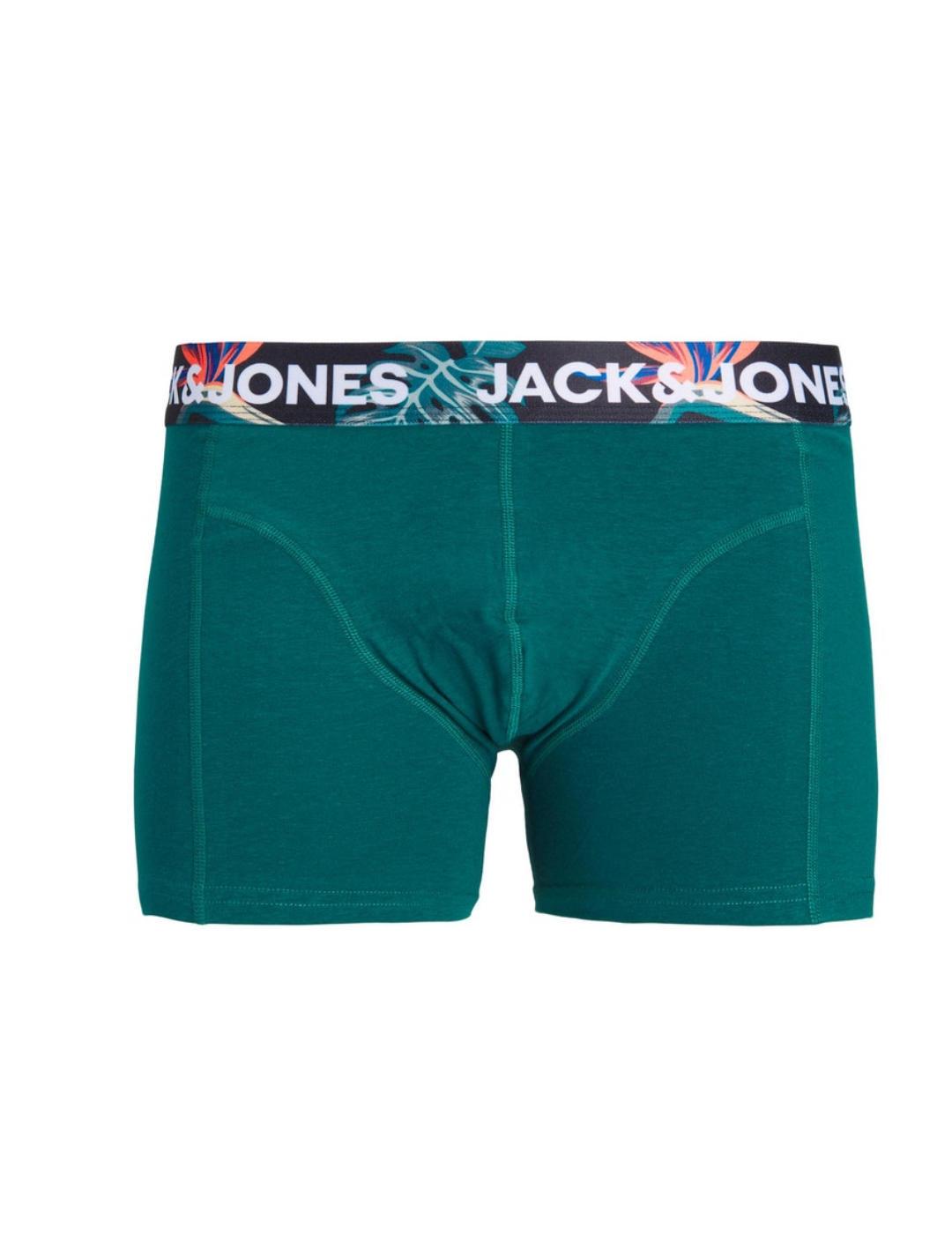 Pack de 3 íntimo Jack&Jones rojo/verde/marino para hombre